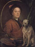 William Hogarth The artist and his dog Spain oil painting artist